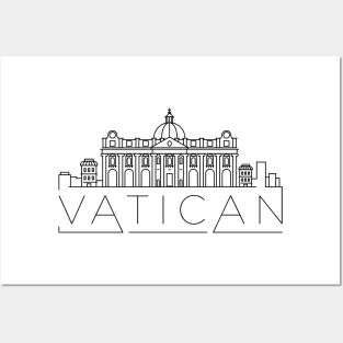 Vatican Minimal Skyline Posters and Art